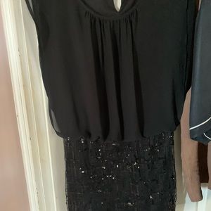 Little Black dress with sequins on the bottom